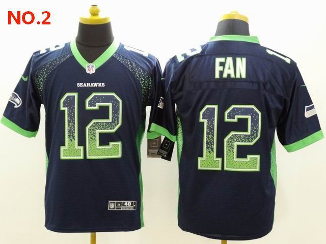 Men's Seattle Seahawks 12th Fan Jersey NO.2;